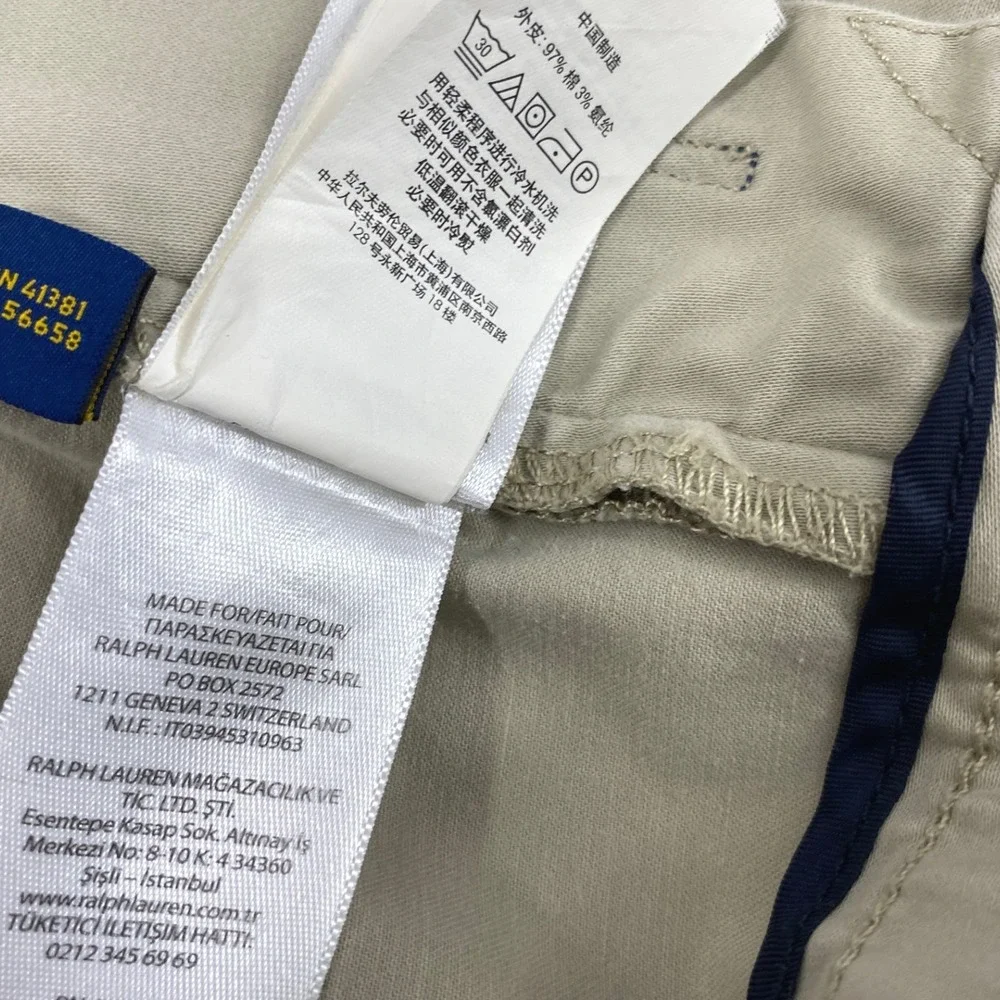 Polo Ralph Lauren Khaki Pants Mens 37 x 27.5 Straight‎ Fit Casual Chinos